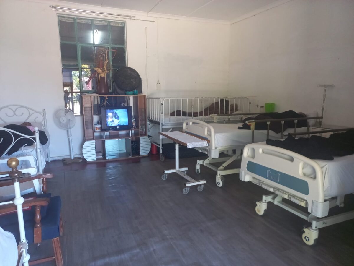 The lounge at the care centre where residents rest and watch television in the afternoon
